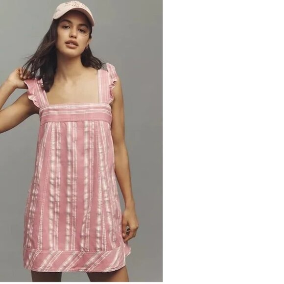 Anthropologie Pilcro Sleeveless Lakeside Swing Mini Dress size S pink new - Picture 2 of 7